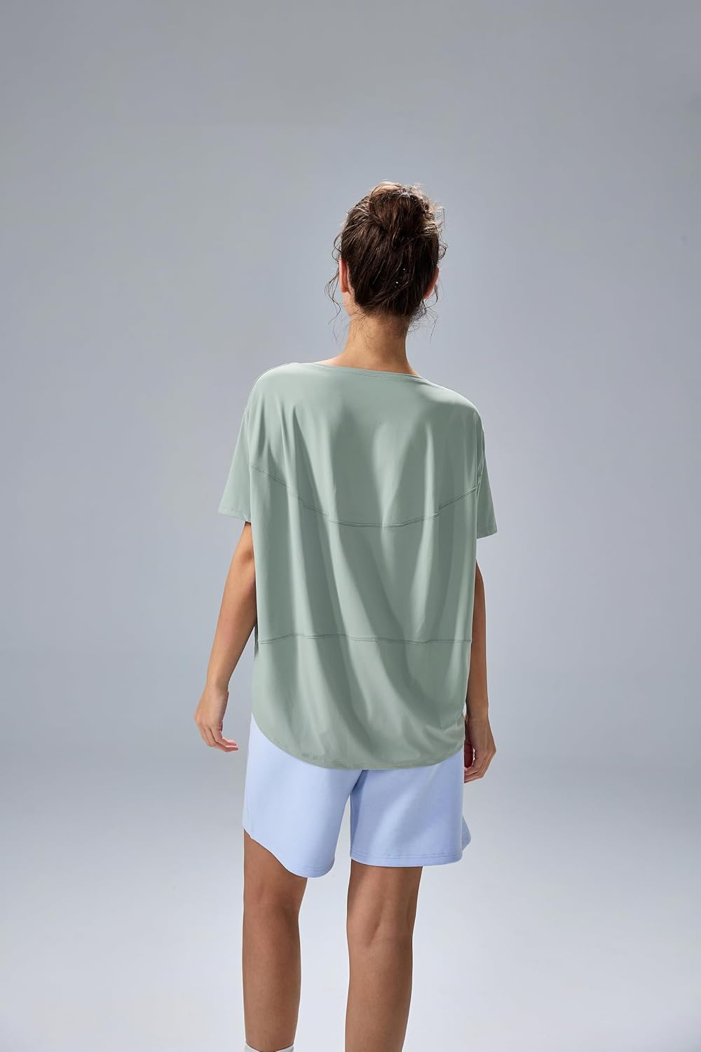 altiland Curved-Hem Workout T Shirt for Woman, Ultra-Soft Quick Dry Athletic Tee Yoga Running Oversized Short Sleeve Tops