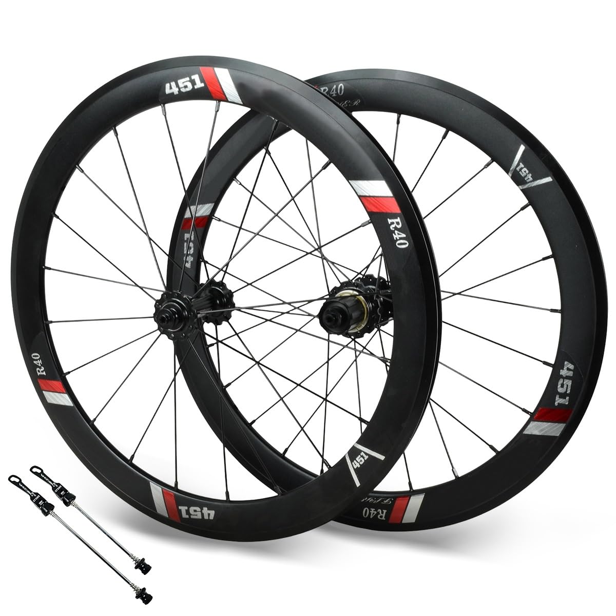 Juego Ruedas Bicicleta Plegable 20 Pulgadas 451 Freno C/V QR 9*100/10*130mm