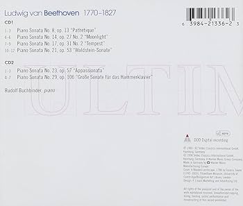 欧8discs CD Beethoven; Buchbinder Beethoven;Piano Sonatas  9031717192 TELDEC /00300 BEETHOVEN Piano Sonatas #5, 6, 7 - RUDOLF BUCHBINDER