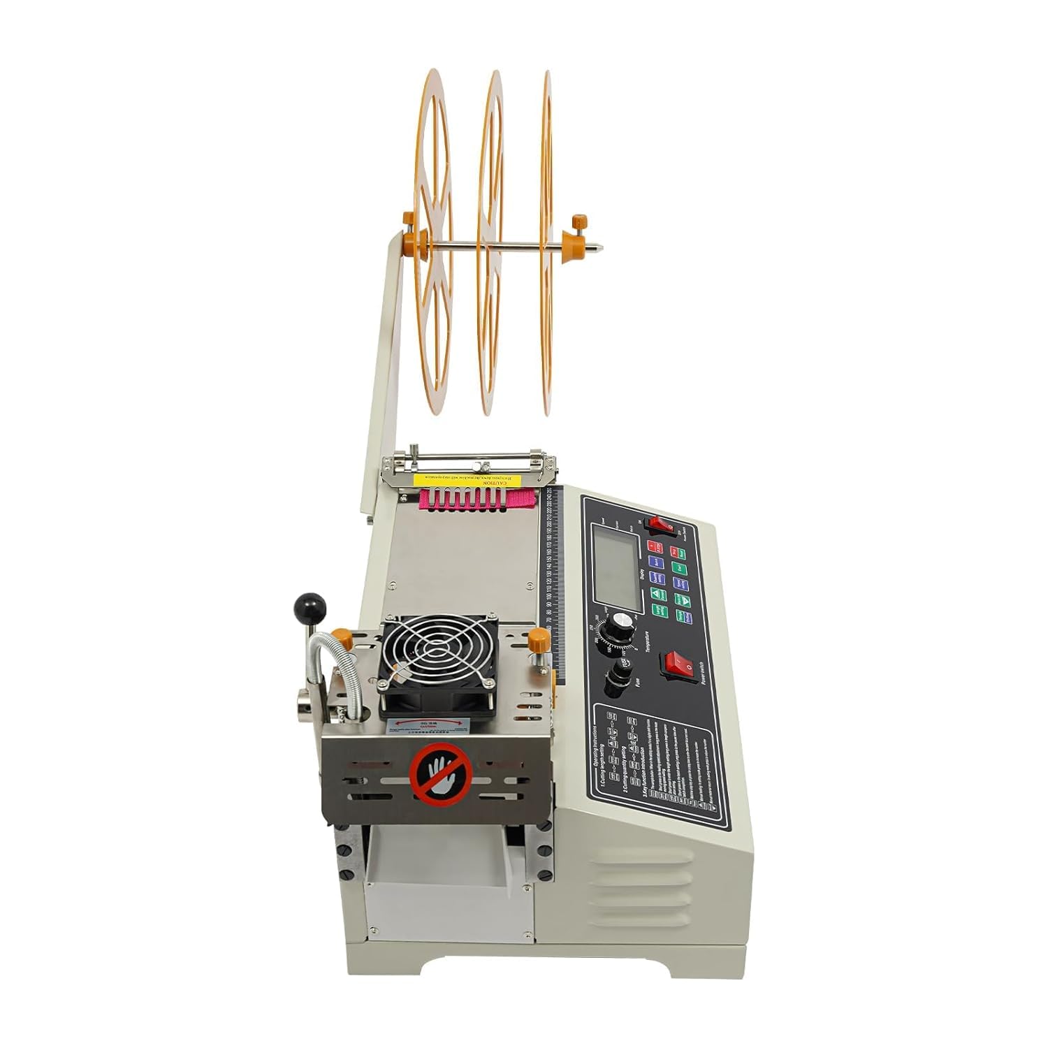 Coupe-sangle automatique avec écran LCD pour la découpe précise des bandes élastiques, rubans et rubans