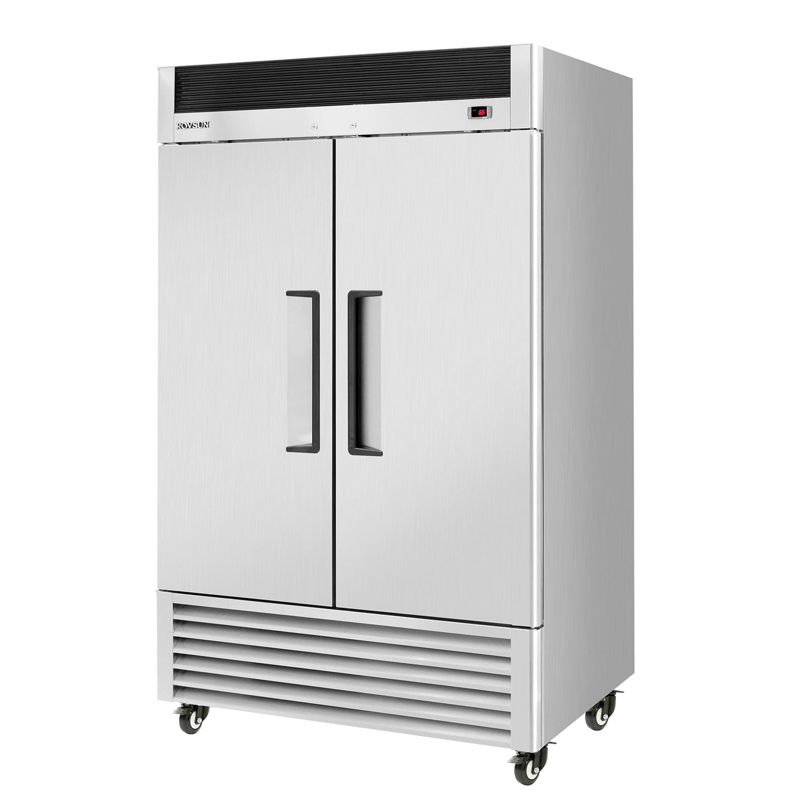 LEADZM 54" W 2 Door Commercial Refrigerator ETL NSF Approval, 40 Cu.Ft Commercial Fridge Cooler Reach in Refrigeration w/ 8 Adjustable Shelves, Auto Defrosting & LED Light for Restaurant Cafe Canteen