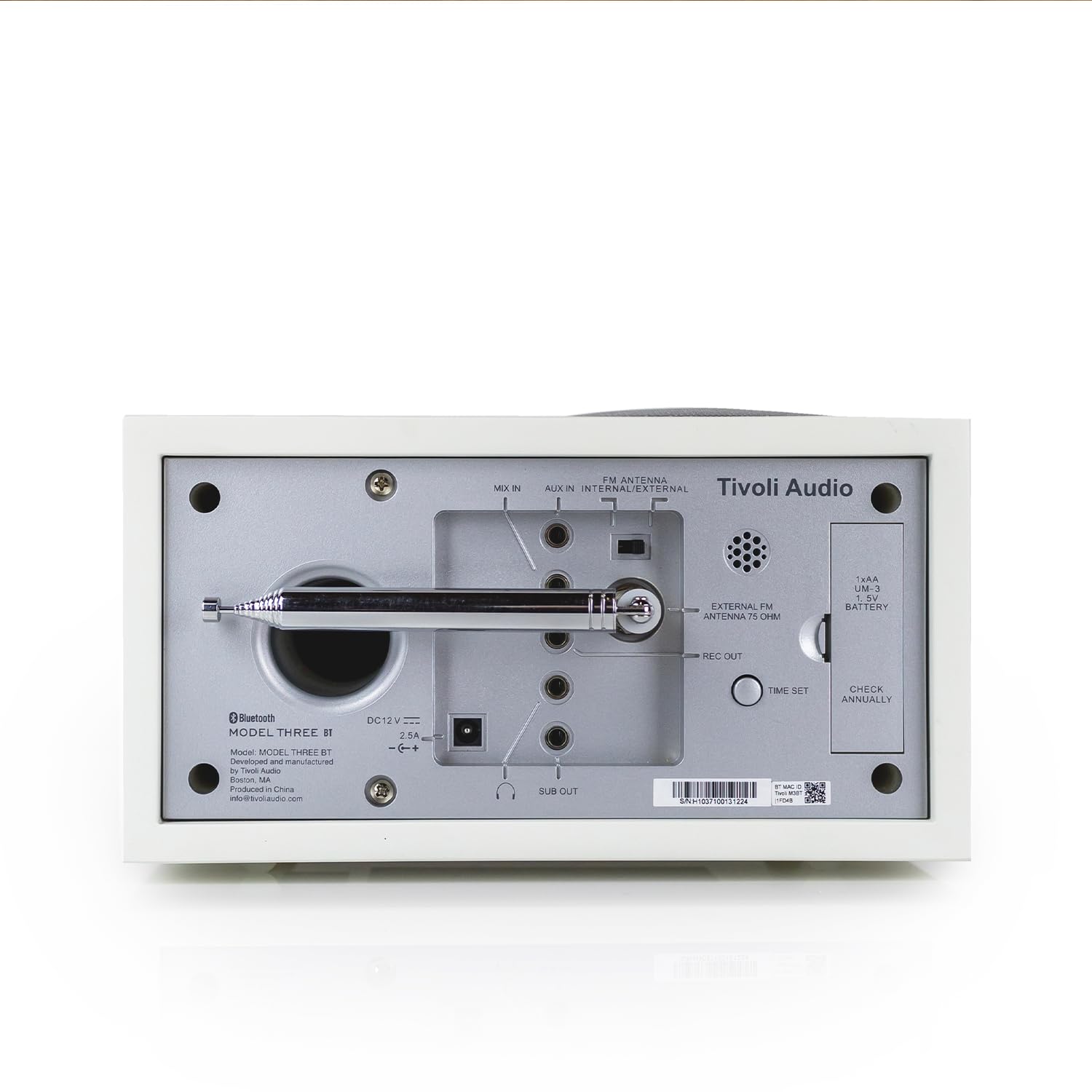 Tivoli　Audio Model Three BT シルバーホワイト Amazon.com: Tivoli Audio Model Three Bluetooth Clock Radio
