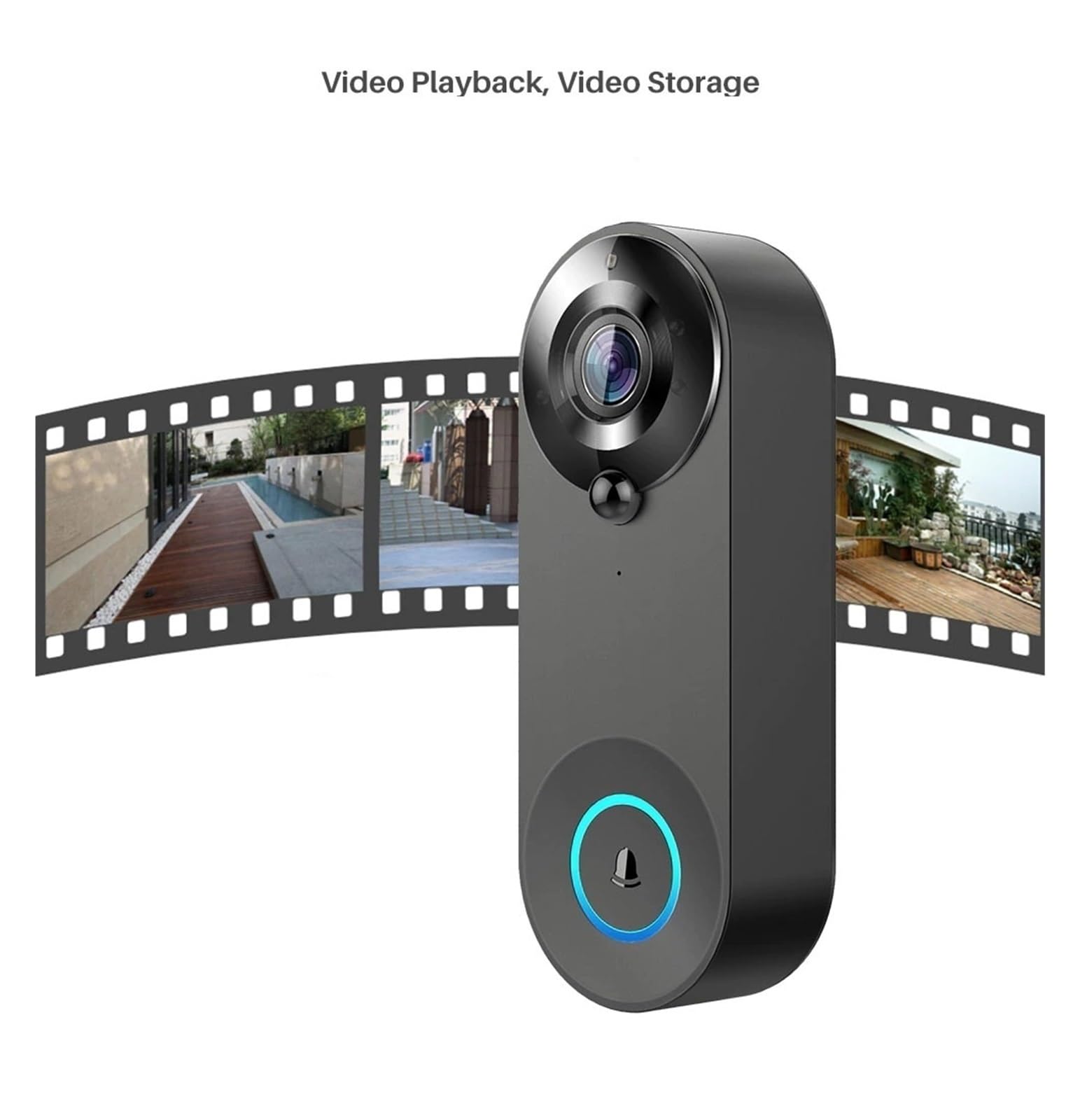 Campanello video intelligente, Videocitofono Smart Home Rilevazione Supporto Campanello per casa intelligente