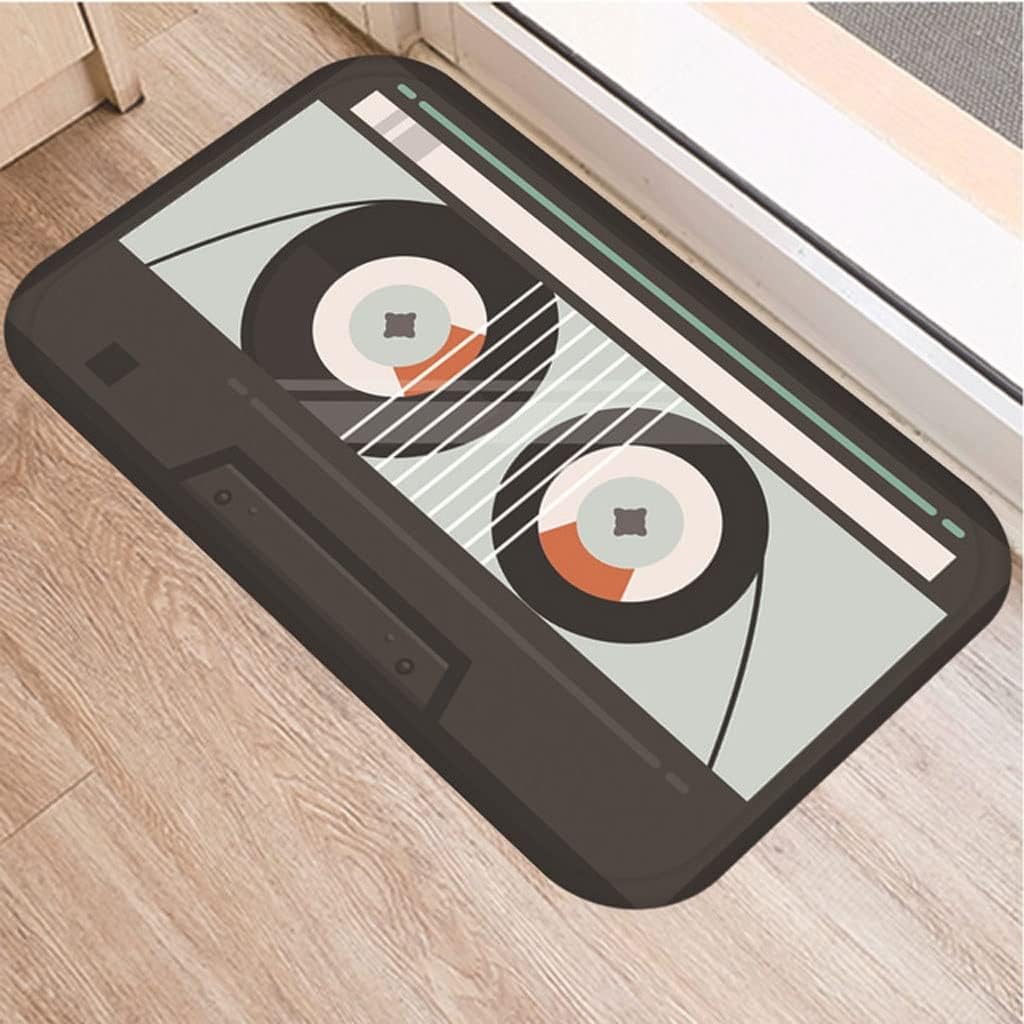 HBJWOV Mats Anti Slip Floor Carpet Tape Pattern Print Doormat for Bathroom Kitchen Entrance Rugs Home(Gray)