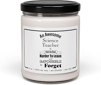Science Teacher Appreciation Gifts, Christmas Day Week Thank You for Chemistry Instructor Physics Educator Biology Teacher Boss Science Educator, 9oz Candle Cinnamon Vanilla