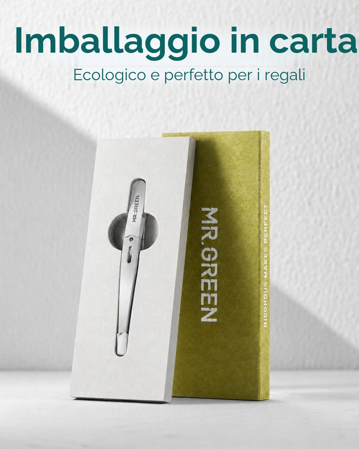 MR.GREEN Pinzette per peli del viso da donna, pinzette professionali di precisione per sopracciglia per donne e uomini,