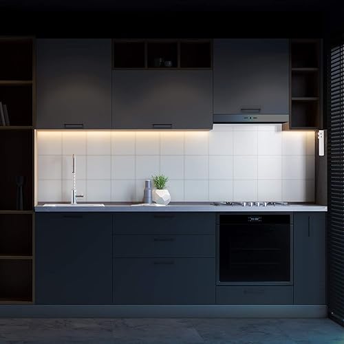 Miniatura 3 de Paquete de 2 tiras de luces LED recargables con sensor de movimiento, luz LED blanca fría activada por movimiento, tira de luz debajo del armario