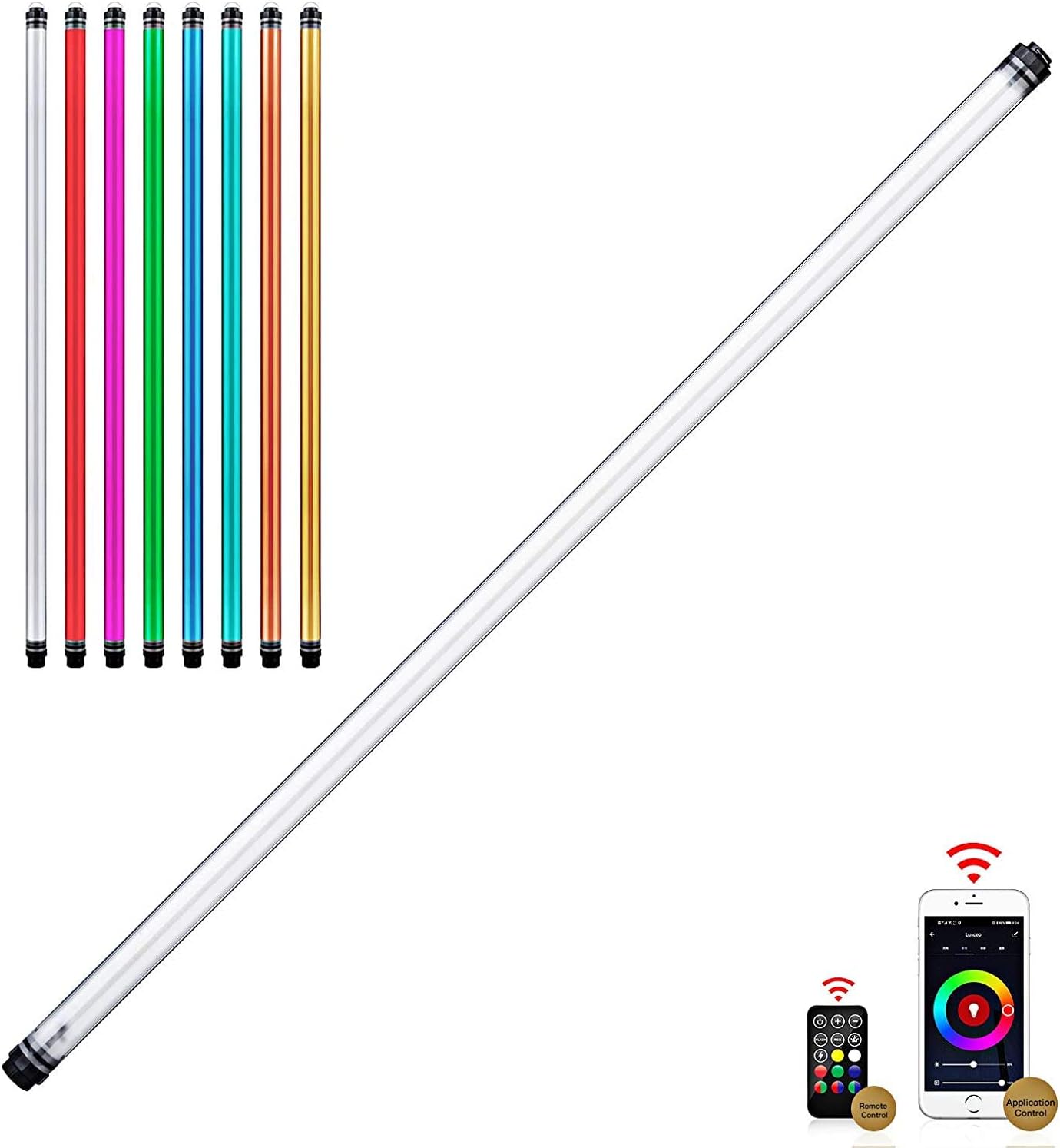 4 Stück LED Video Lichtstab 85 cm Mit ausziehbarem Stativ,LED Handheld
