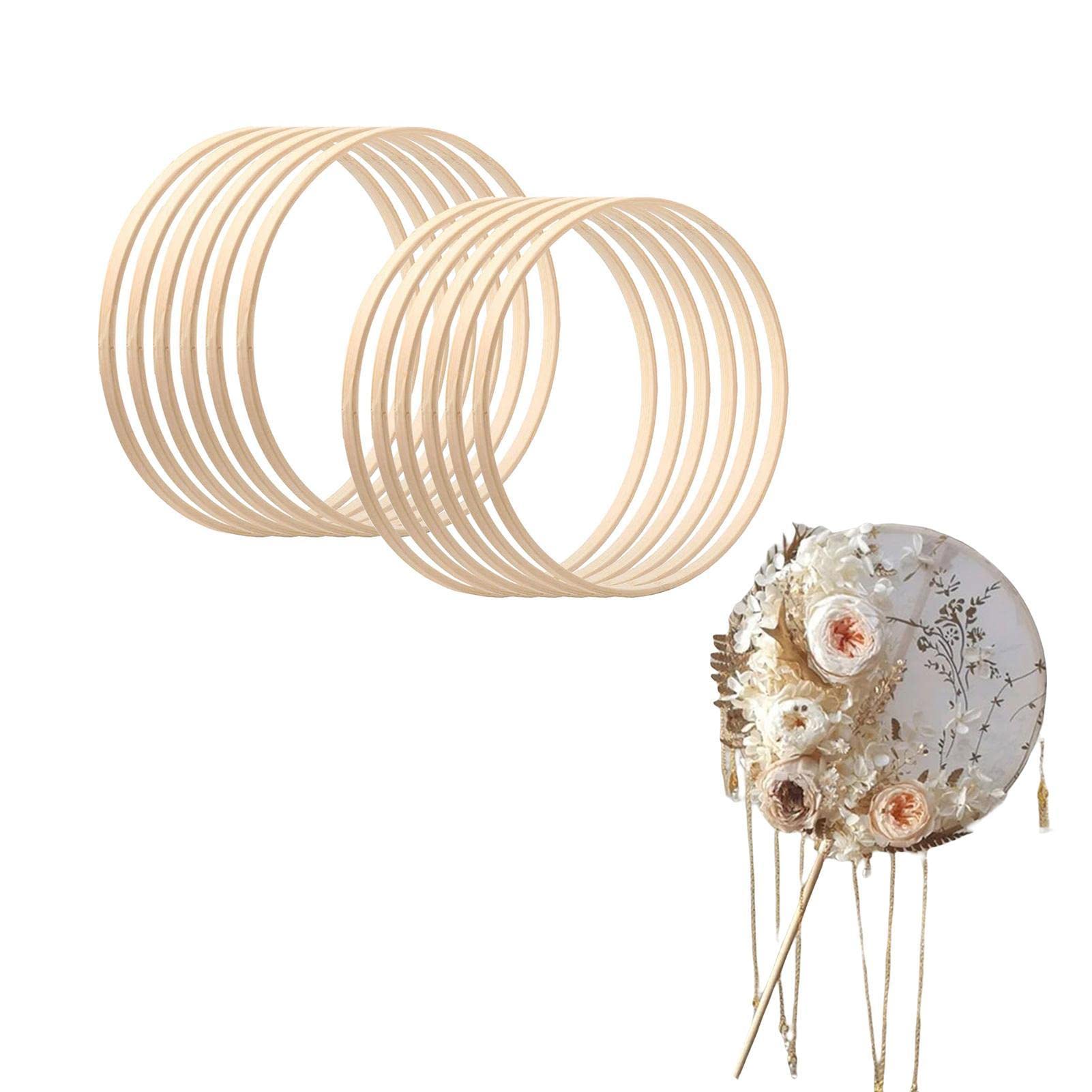 Lot De 3 Cerceaux En Bois De Bambou Pour Loisirs Créatifs