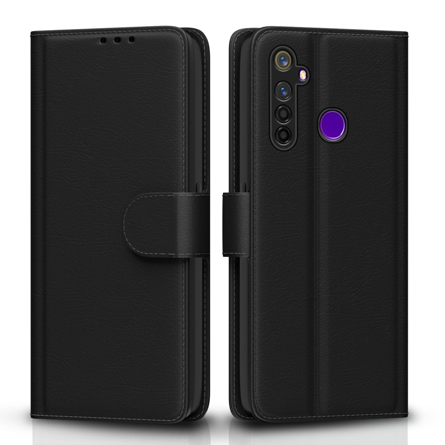 Realme 5 Pro Flip Case - Leather Wallet Stand -10