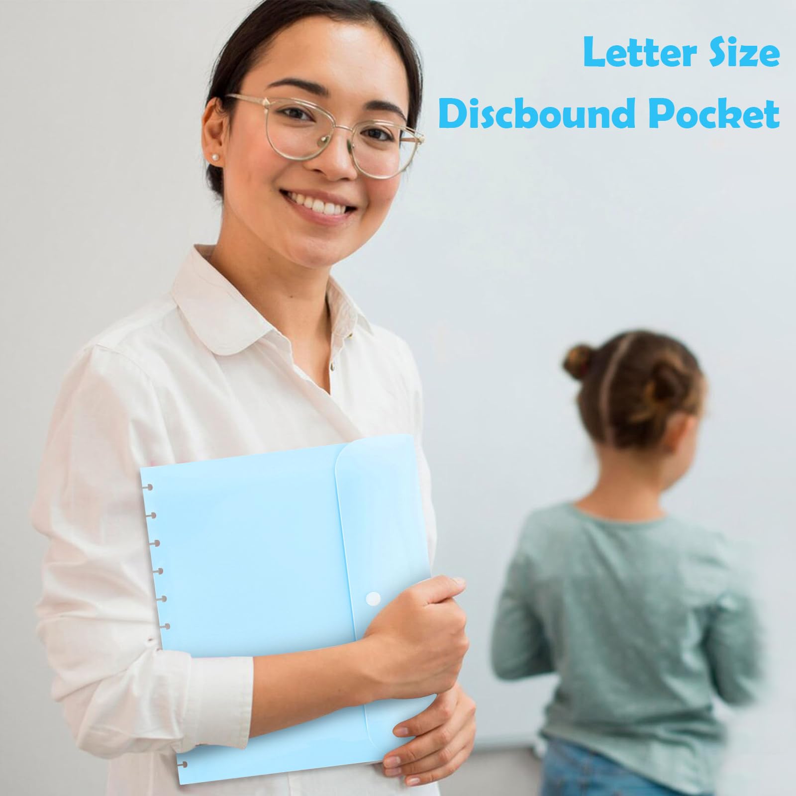 Discbound Pocket 10 arkuszy o wymiarach 21,6 x 29,9 cm, przekładki Discbound, notatnik, planer z tworzywa sztucznego, do szkoły, biura, domu, pracy, organizera, 10 sztuk