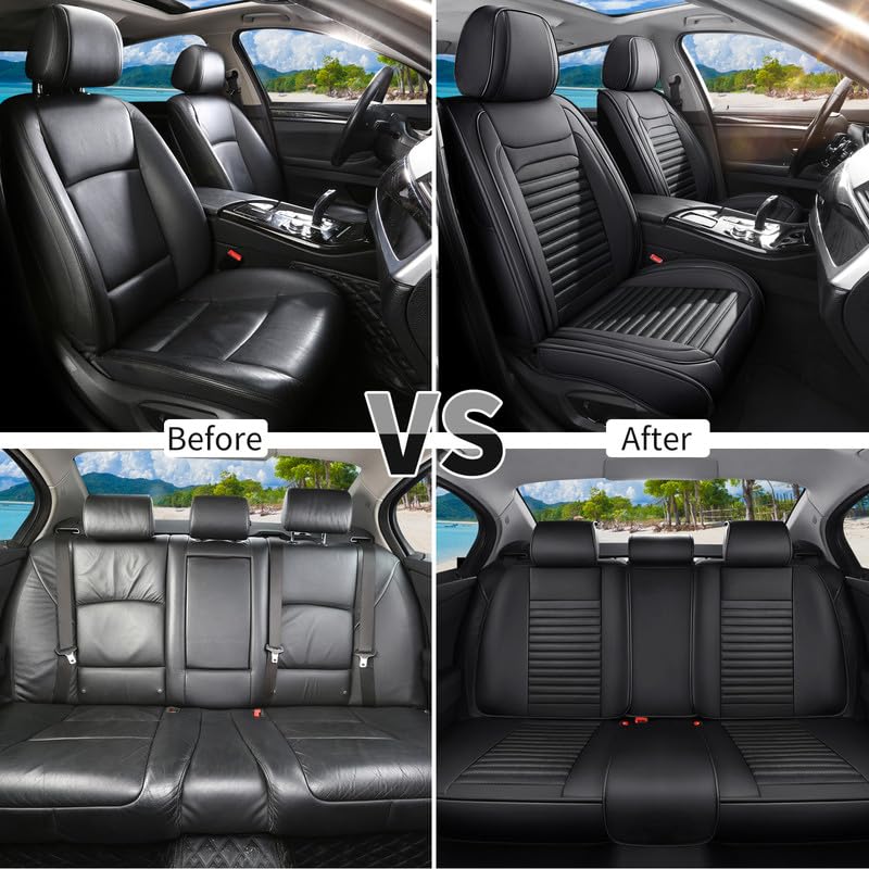 Image of Seat Covers Full Set Fit for Chevy /Chevrolet Impala 2000-2020, Black