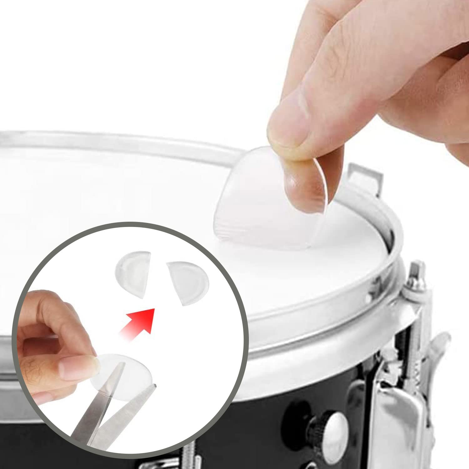 Set 10 Cuscinetti In Gel Per Silenziare Tamburi - Silenziatore Per Batteria - Foto 4