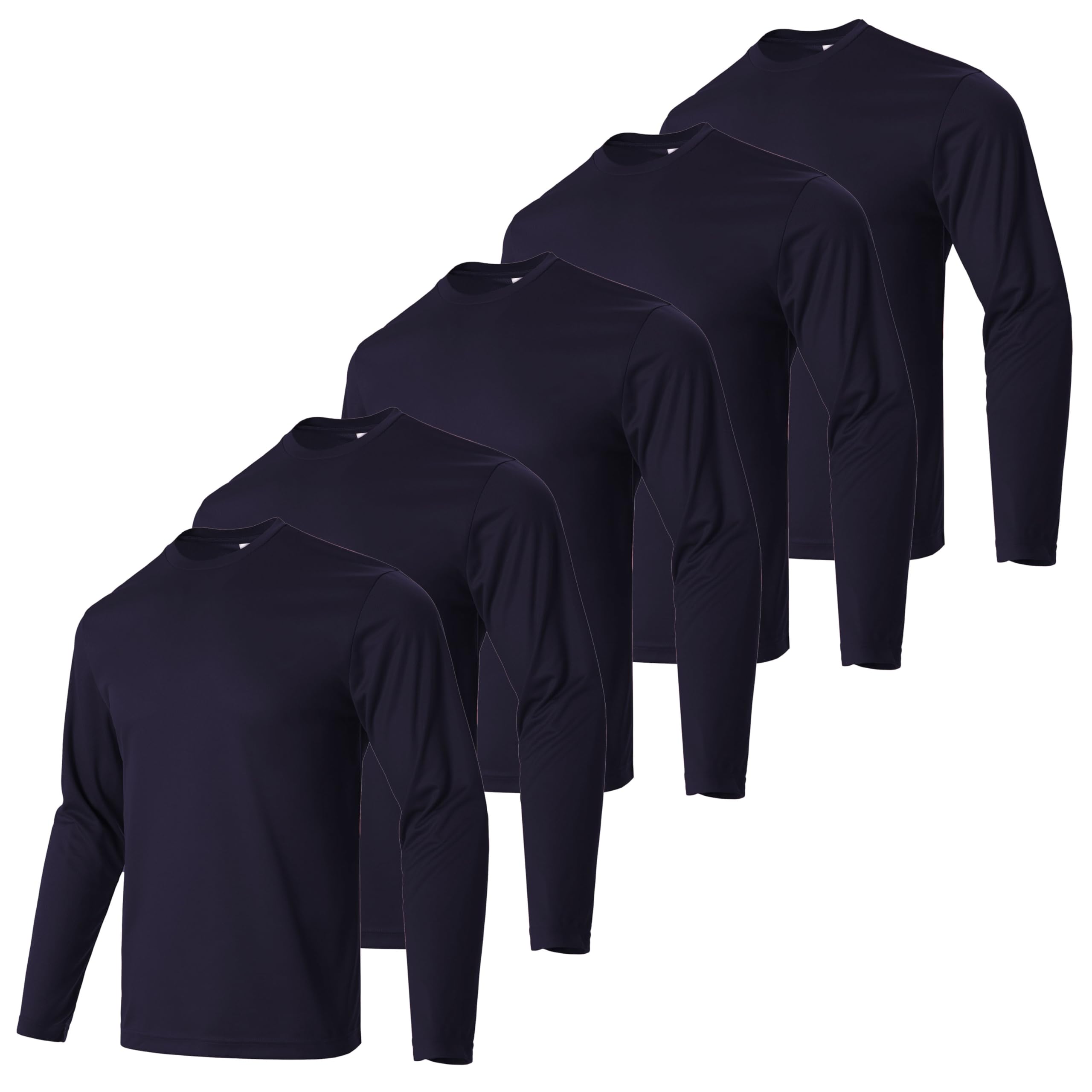 Gary Com Men Long Sleeve T-Shirts Pack Quick Dry Athletic Running Activewear Workout Tee UPF 50+ Sun Protection Shirt for Men