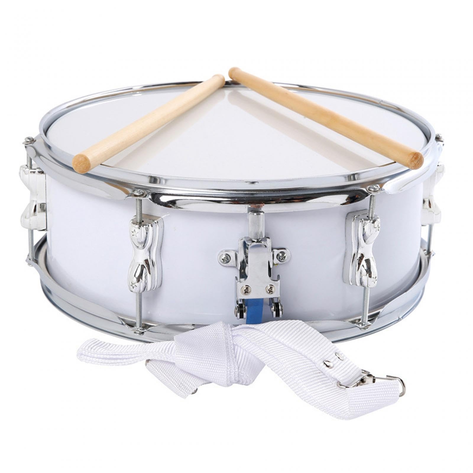 Harilla Caisse Claire de 13 Pouces, Apprentissage de la Musique à Tambour Double tonalité, Instruments de Musique à Percussion pour Enfants, Enfants, Blanc
