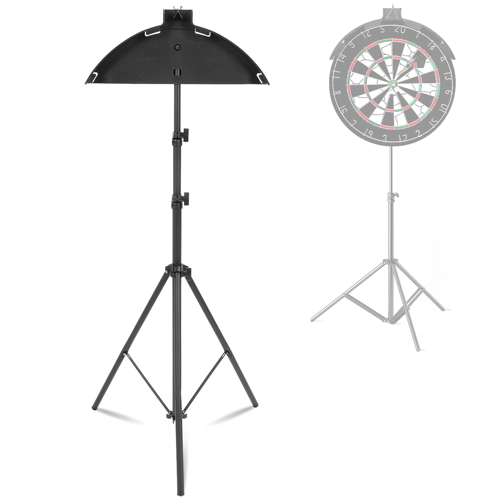 Dartboard Stand, Portable Tripod Stand for Dartboard Height Adjustable, for Mobile Darts Play, Easy to Assemble, Stable Camera Stand for Outdoor Activities