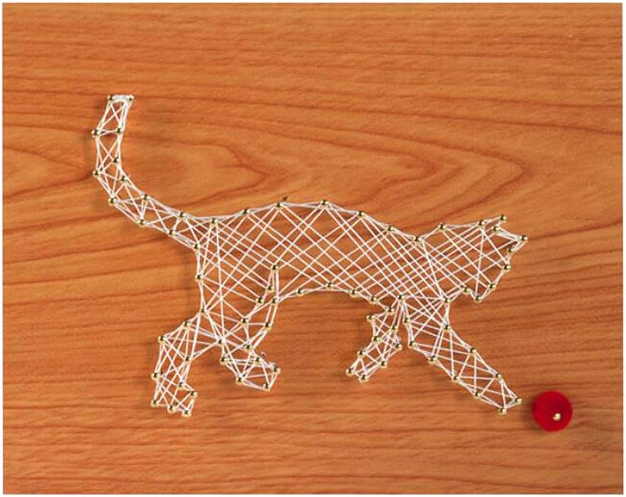 Street27® Crafts Animal Cat Pin String Art Kits Nail Painting Home Decor No Frame