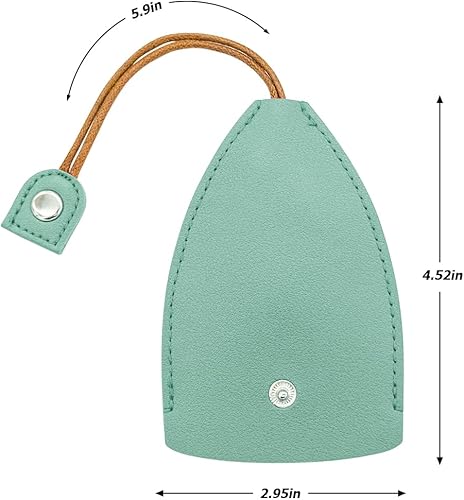 Miniatura 2 de Funda para llaves de automóvil, 2 bolsas creativas extraíbles para llavero, de piel sintética, gancho protector de gran capacidad (azul clarosin