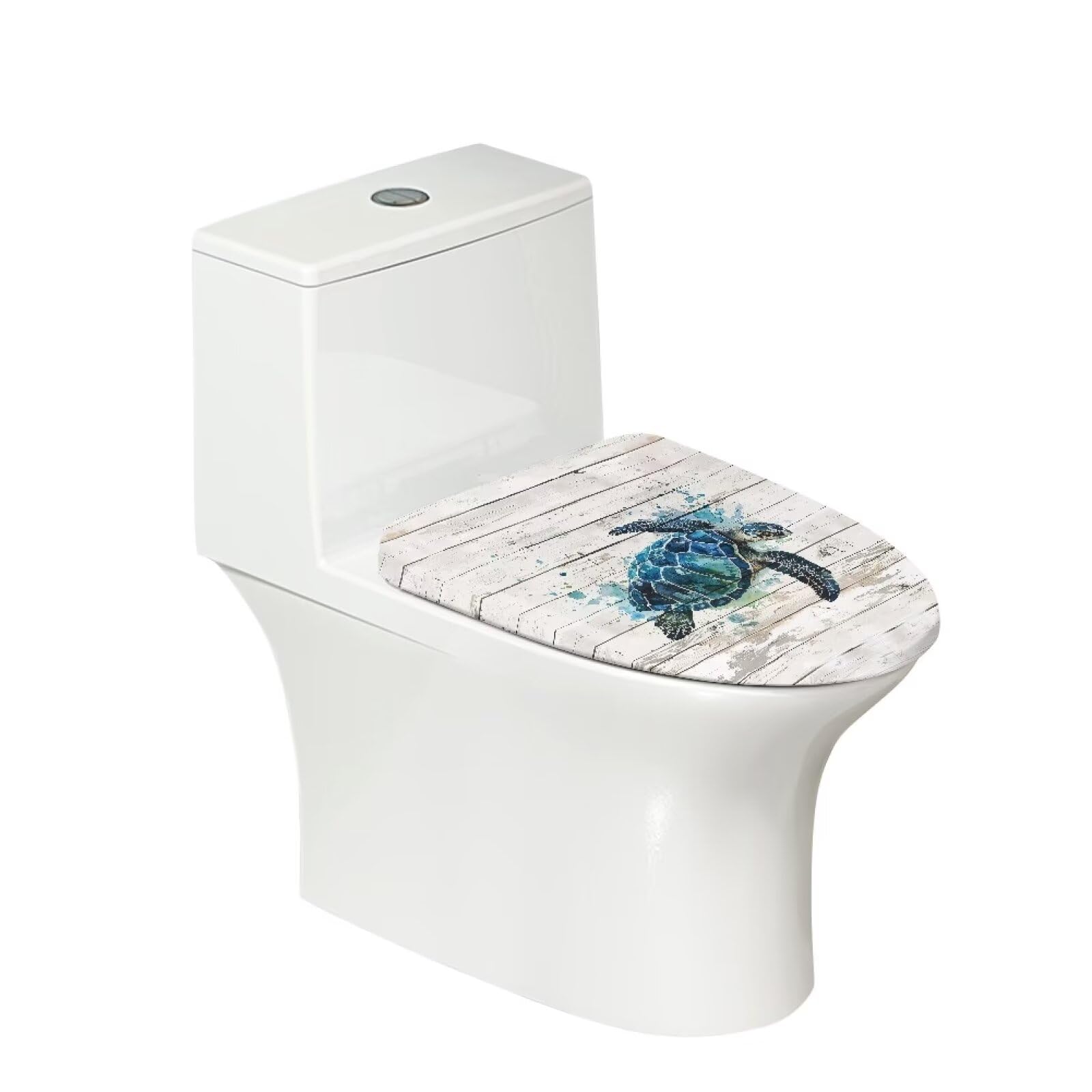 Txsniver Toilet Bowl Lid Cover Elastic Edge Washable Toilet Lid Seat Protector Cover Universal Fit Elongated Oval Round Lid for Decorative Bathroom