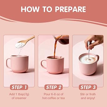 Mushroom Probiotic Coffee Creamer, 6 Adaptogenic Mushrooms (Lion's Mane, Cordyceps, Turkey Tail & Other) Mixed with Creamer for Focus, Energy, and Digestion Health Support, 30 Servings
