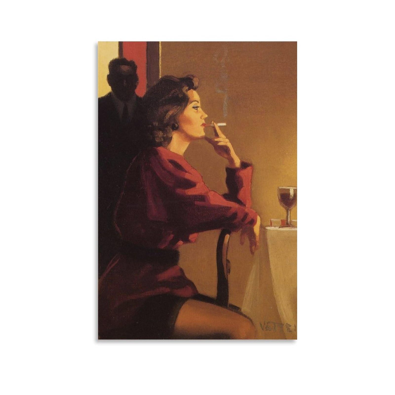Love Story by jack_vettriano Wall Art Prints Poster (2) Posters Art Print Wall Photo Paint Poster Hanging Picture Family Decor 12x18inch(30x45cm)