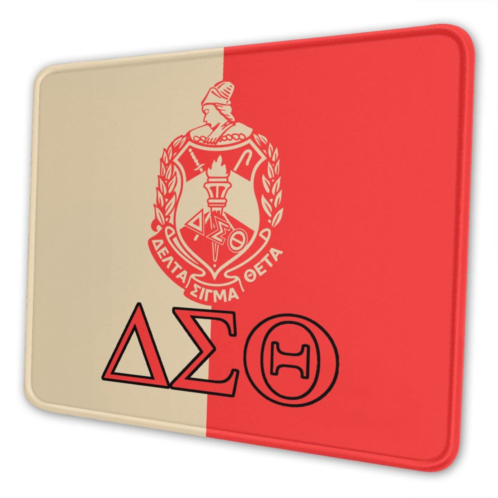 BtueanaDelta Sigma Theta Mouse Pad with Non-Slip Rubber Base, Premium-Textured & Waterproof Mousepads Bulk with Stitched Edges, Mouse Pads for Computers, Laptop, Office & Home
