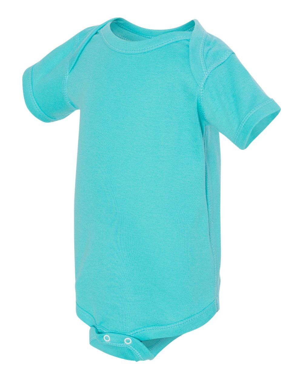 Rabbit Skins Infant Baby Rib Lap Shoulder Creeper, Caribbean, 12M