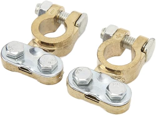 Terminales de terminales de batería automotriz, 1 par de terminales de batería de automóvil, resistencia a la corrosión, conectores de abrazadera de