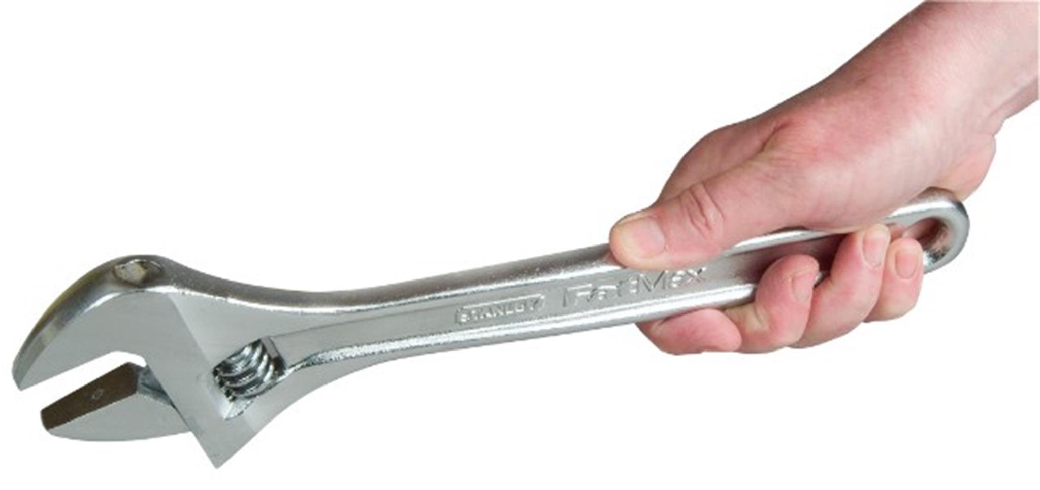 STANLEY 0-95-876 Clé À Molette Gamme FATMAX - Clé Forgée En Acier - Finition Anti-Corrosion - Marquage Laser - 5 Dimensions - Poignée Large - Ouverture 34Mm - Normes Iso 6787 Et Din 3117