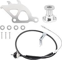 Vista 1 de Dasbecan Kit de cable de embrague de triple gancho Kit de ajustador de firewall cuadrante compatible con Ford Mustang 1996-2004 Reemplazos #