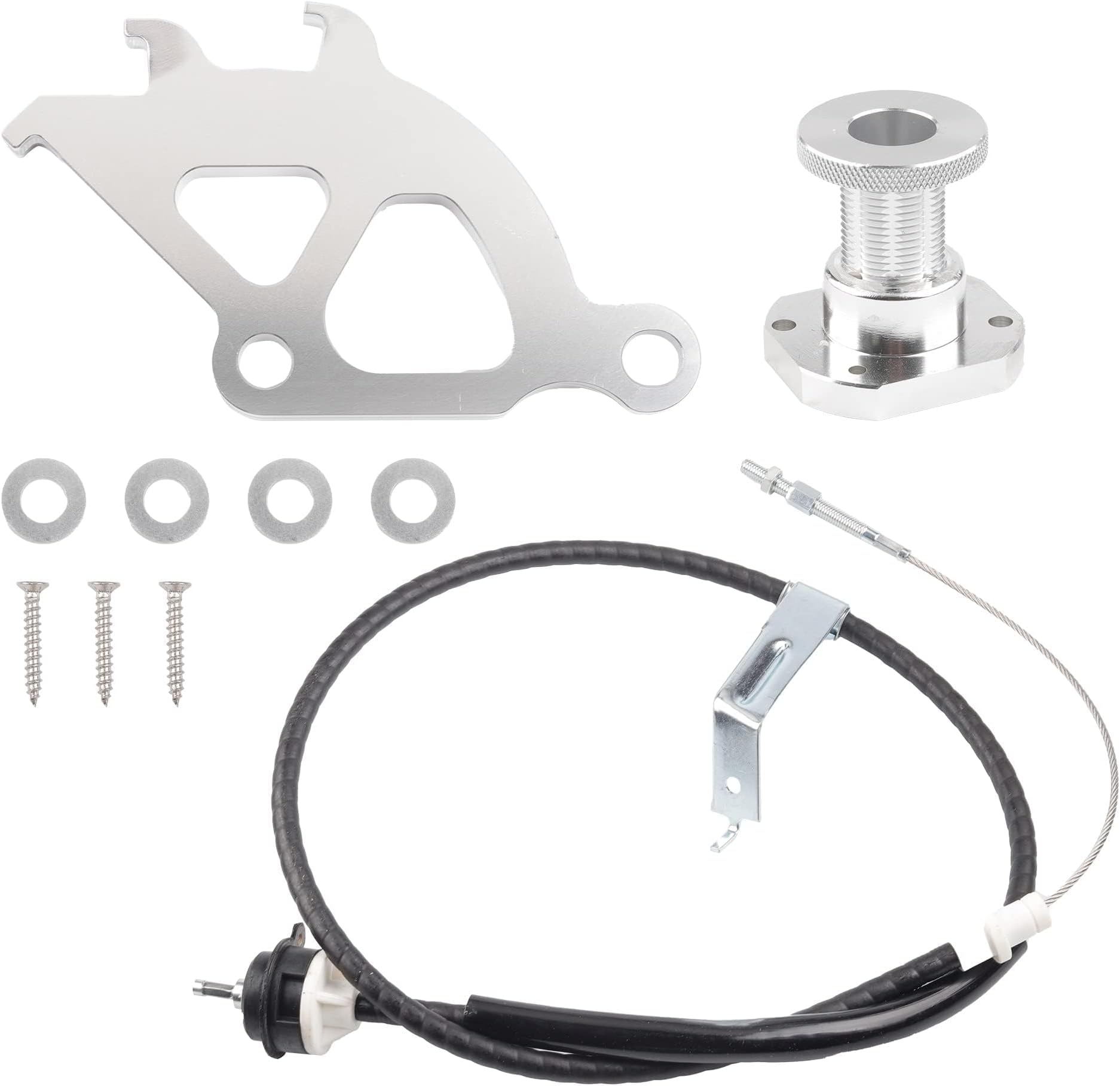 Dasbecan Clutch Cable Kit and Triple Hook Clutch Quadrant and Firewall Adjuster Kit Compatible with 1996-2004 Ford Mustang Replaces# AMP-83004-125
