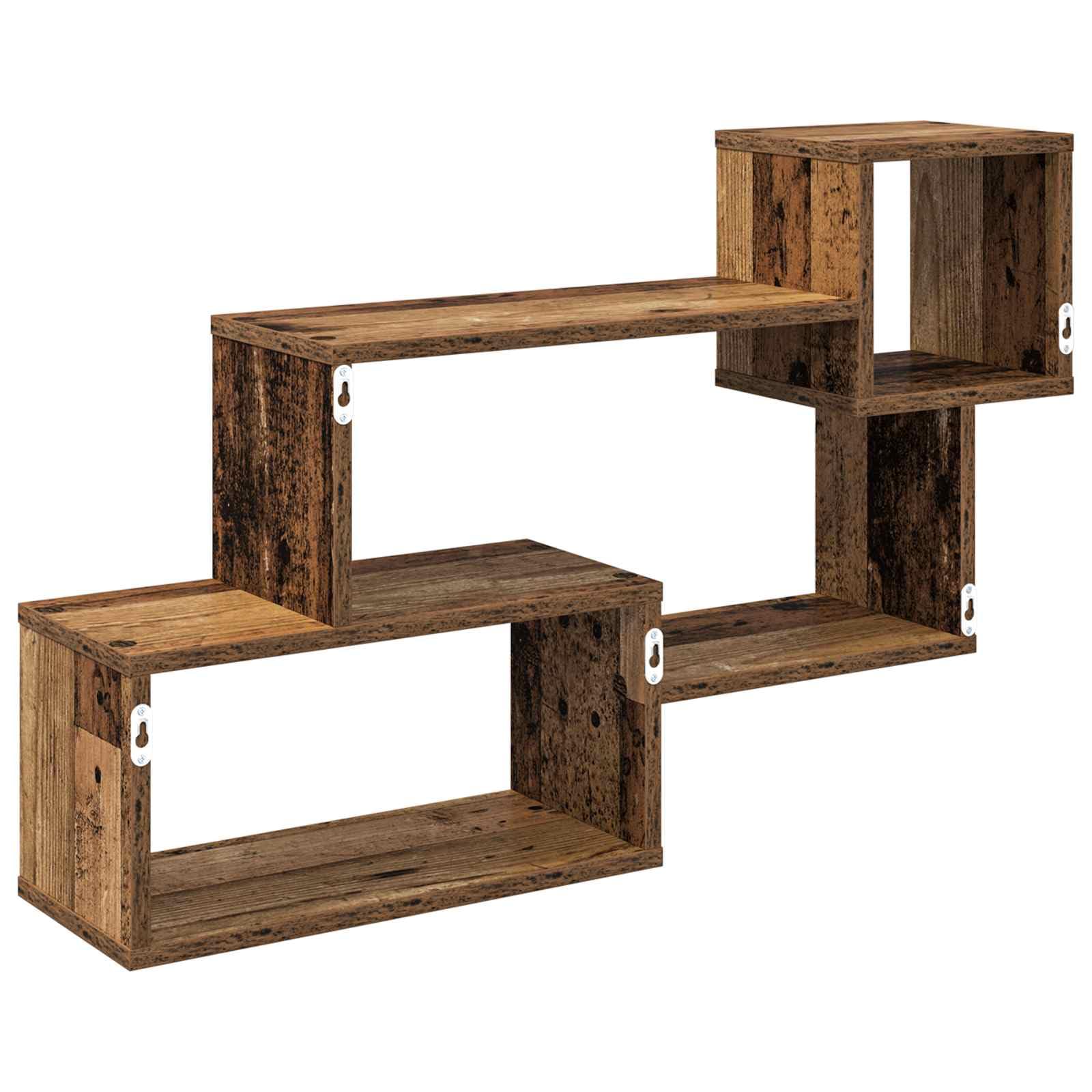 Schwebendes Wand Regal aus Holzwerkstoff Braun 87 x 20 x 55 cm, platzsparende Wandhalterung mit Stauraum, multifunktionales Hänge Board für Wohnzimmer, Küche, Büro, Schlafzimmer