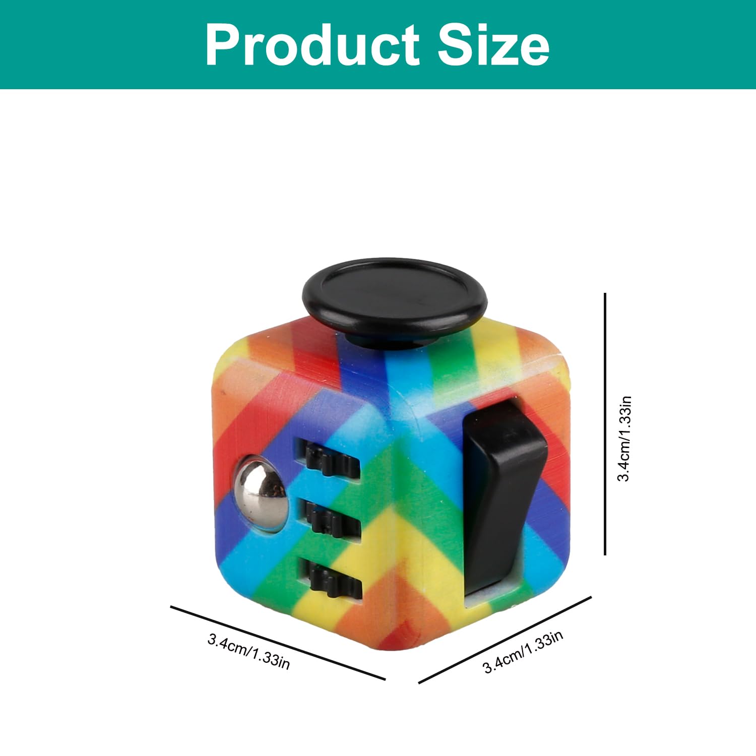 Lotsdonxia Fidget Cube - Multi-functional Stress Relief, 6-Sided Sensory Toy for Focus and Anxiety Management - Image 7