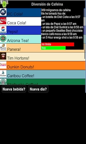 Caffeine Monitor for Adults (in Spanish)