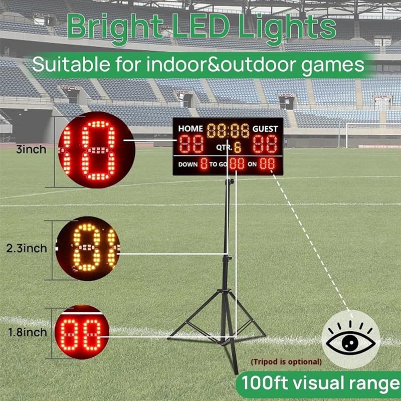 Marcador Digital Portátil de Fútbol Recargable con Control miniatura 5