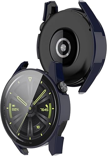 Miniatura 4 de FitTurn Funda protectora compatible con Huawei Watch GT3 GT 3 de 1.654 in, funda de TPU suave ultrafina protectora parachoques (C)