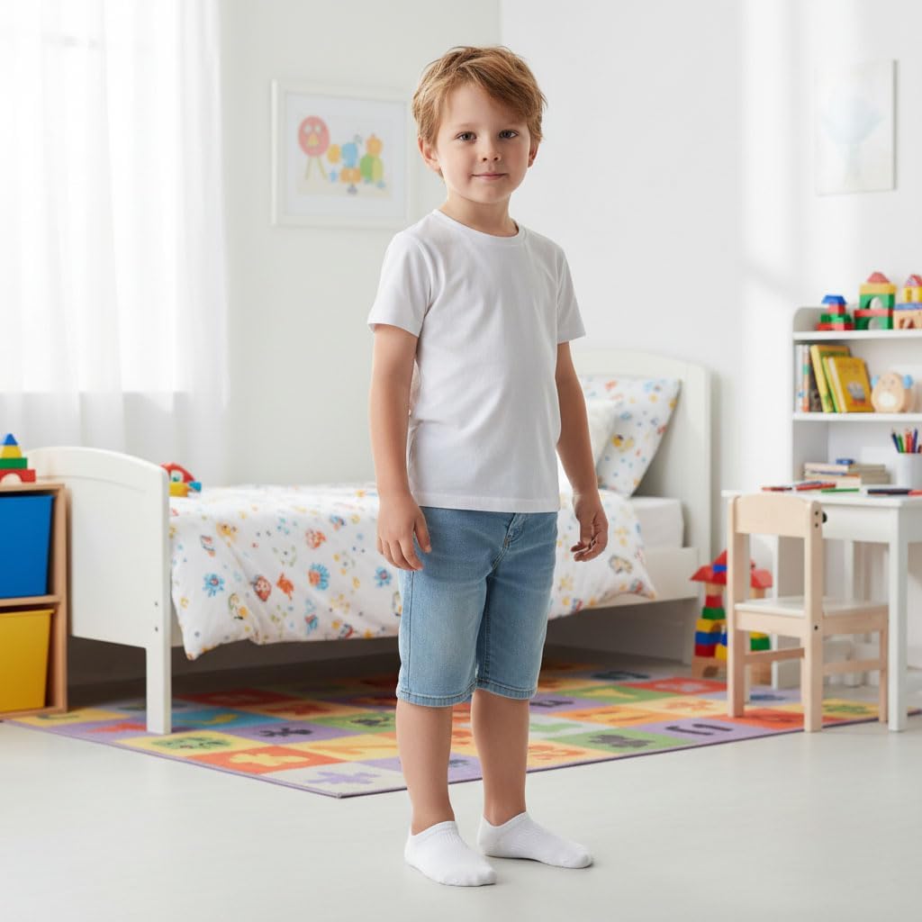 Cozi Foot 10 Pairs Boys Girls No Show Socks Cotton Non Slip Low Cut Socks - Image 2