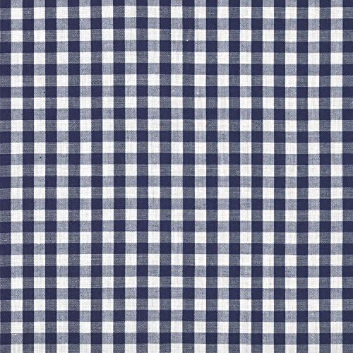 1/4" Navy Blue Gingham Fabric - by The Yard