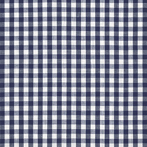 1/4" Navy Blue Gingham Fabric - by The Yard