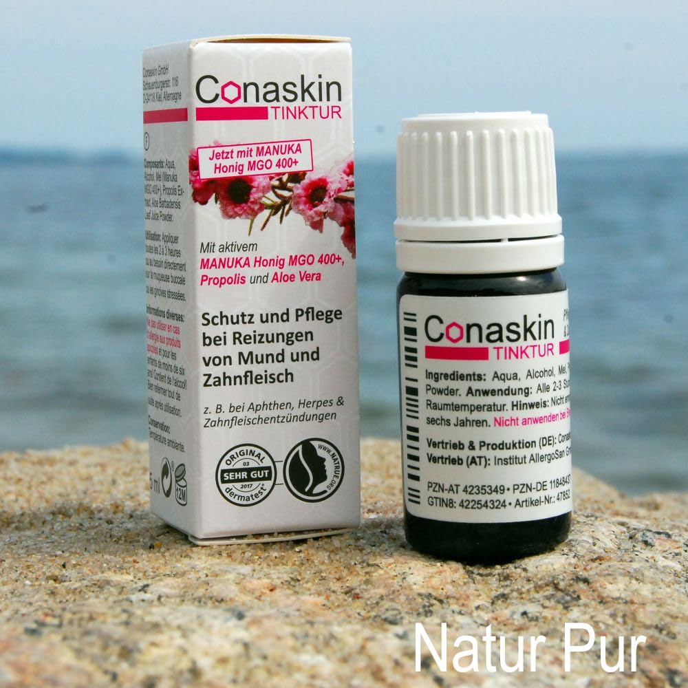 Mundpflege-Tinktur MANUKA-HONIG (MGO400) PROPOLIS | Naturkosmetik | Druckstellen durch Zahnspangen | Bei Zahnfleischentzündung Herpes Aphten