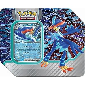 Pokemon TCG: Paldea Partners Quaquaval EX Tin – 5 Packs, Promos