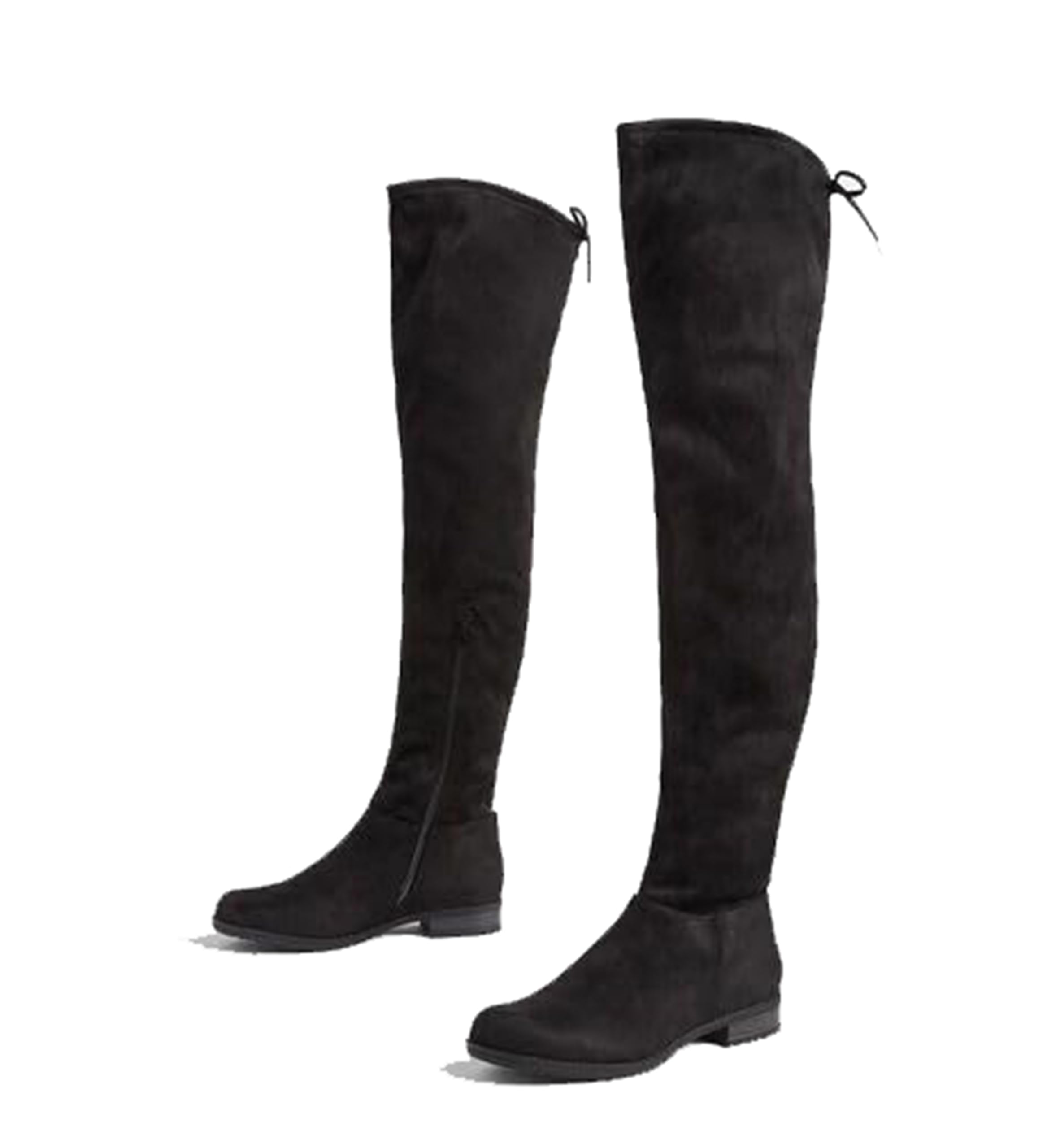 Buy JM LOOKS Women's Knee High Boots Flat Low Heel Stretchy Round