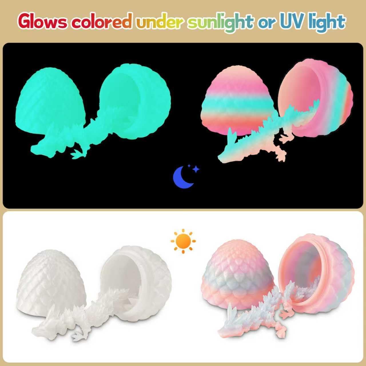 JOMBY 12PCS 3D Printed Dragon Eggs with Dragon Inside, Easter Dragon Egg with Dragon Toy for Basket Stuffers, Unique Desktop Decoration & Easter Basket Essentials for Kids - Image 6