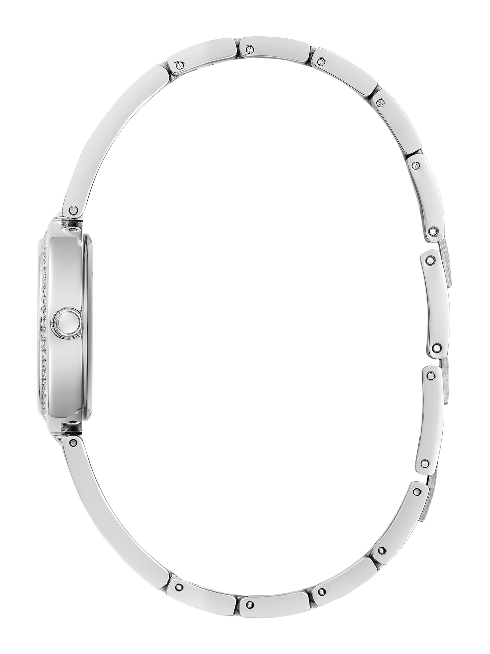 Guess Lovey, Damen Armbanduhr, Quarz Analog, Edelstahl, 27mm, Edelstahlarmband, Silber, 3 bar, Zifferblattfarbe: Blau, GW0655L4