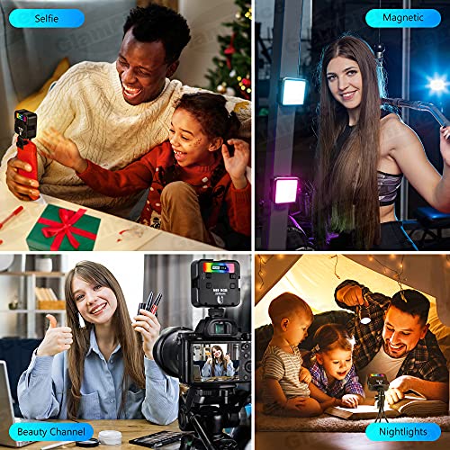 GlamPiece Videokonferenz Licht LED RGB,Dimmbare Videoleuchte 2500K-9000K, Selfie Licht mit Clip und Stativ, Mini Led… – Bild 7