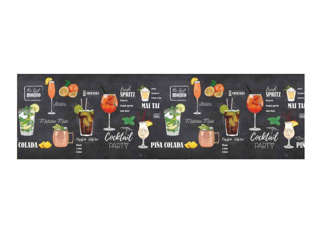 BIANCHERIAWEB Tappeto Passatoia Cucina Antiscivolo Stampa Digitale Sprinty Dis. Pub 50x180 Pub