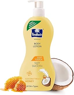 Parachute Advansed Soft Touch Body Lotion with Pure Coconut Milk & Honey |For Women & Men | All Skin types | 100% Natural, 72h Moisturisation | 13.5 Fl.oz.