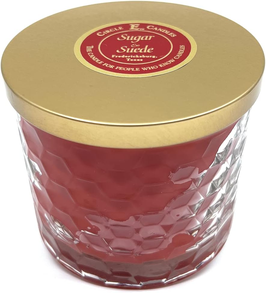 Circle E Candles, Leather Scent, Medium Size Jar Candle
