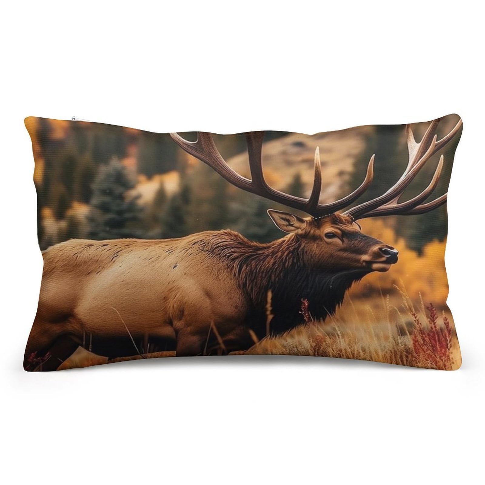 Velvet Pillowcases Standard Size 8"x12", Ultra Soft Breathable Pillow Cases for Bed, Luxury Cozy Fuzzy Pillow Shams, Lumbar Pillow Cover, Wild Animals Cushion Case Home Decor