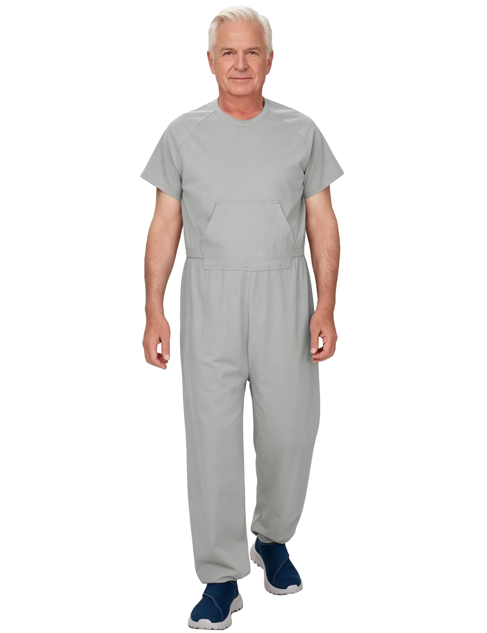 Men's Adaptive Anti-Strip Jumpsuit Dementia Alzheimer Special Needs Adult